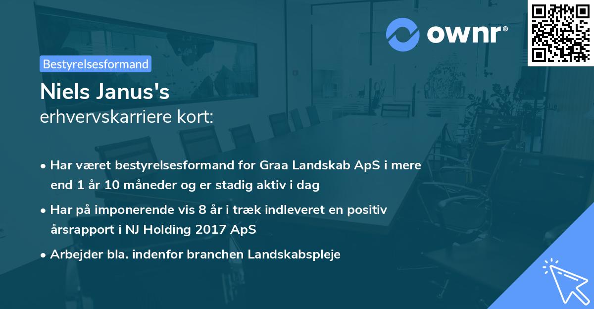 Niels Janus's erhvervskarriere kort