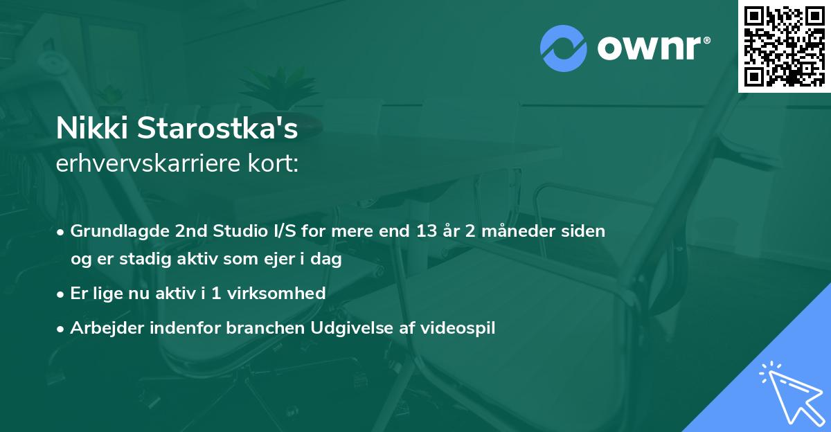 Nikki Starostka's erhvervskarriere kort
