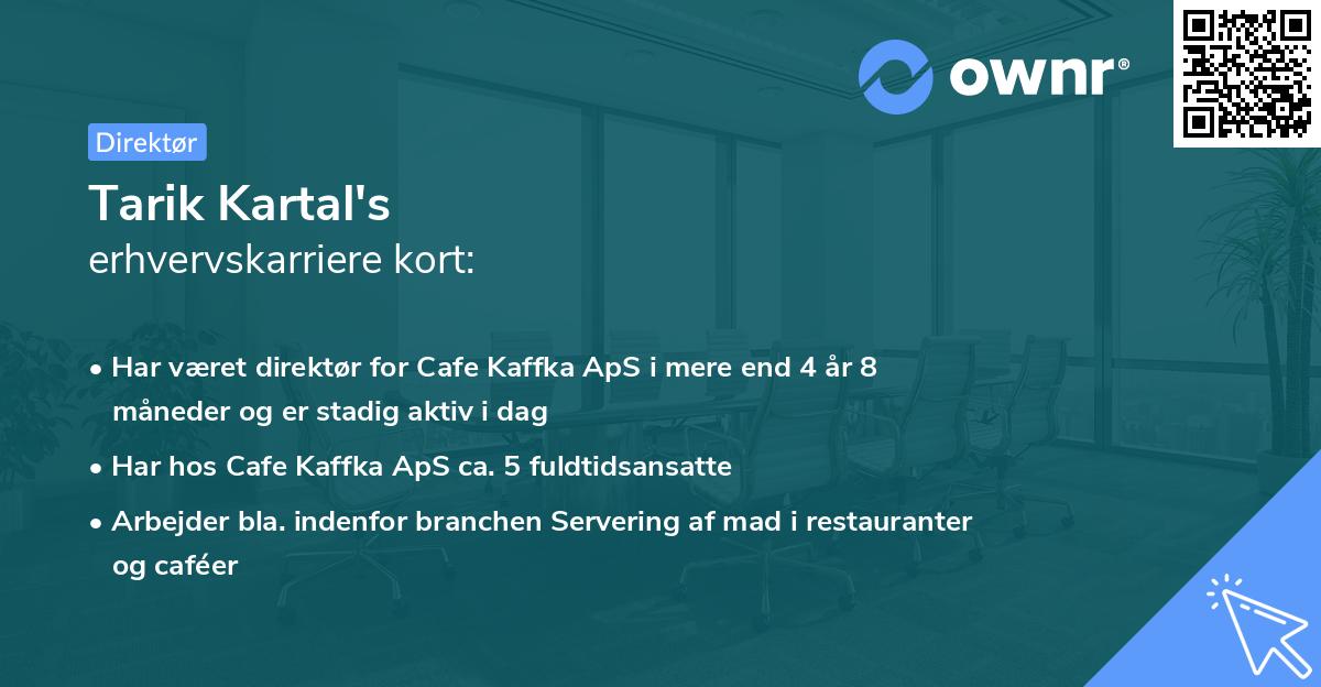 Tarik Kartal's erhvervskarriere kort