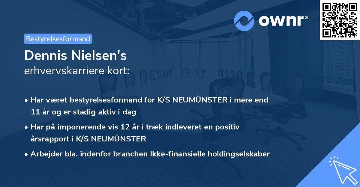 Dennis Nielsen's erhvervskarriere kort