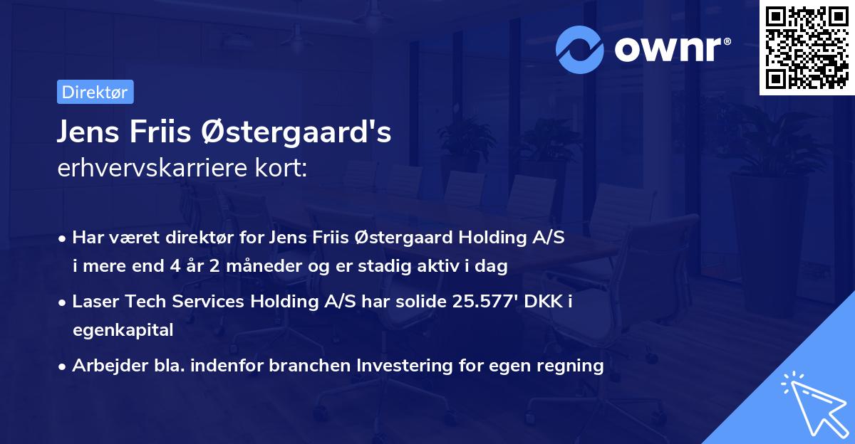 Jens Friis Østergaard's erhvervskarriere kort