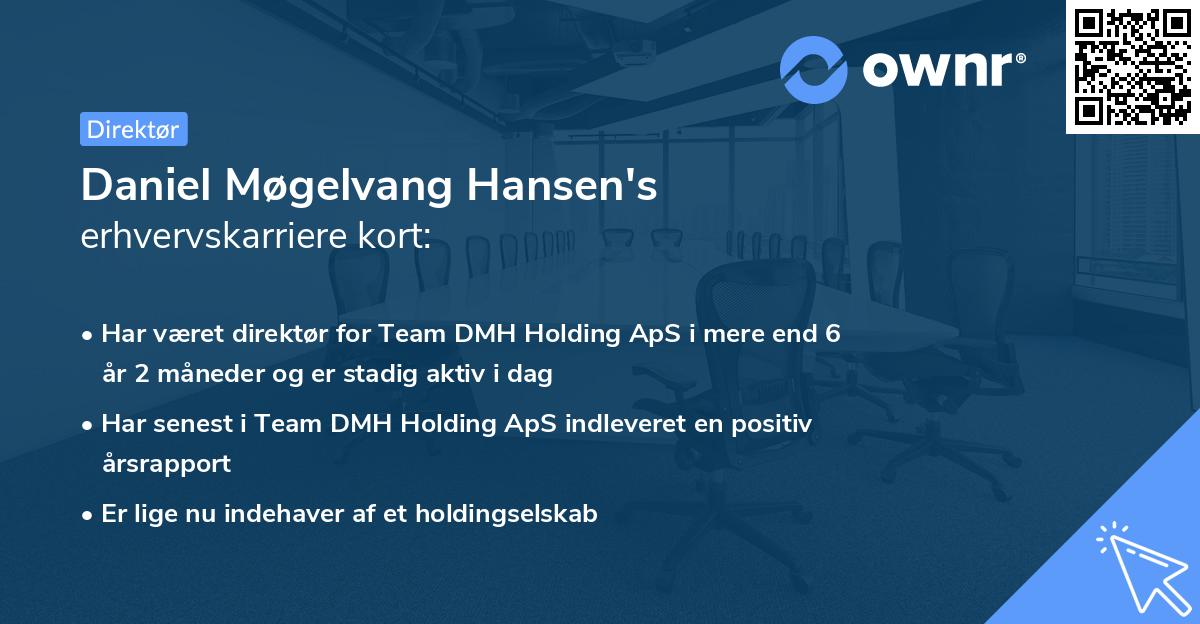 Daniel Møgelvang Hansen's erhvervskarriere kort