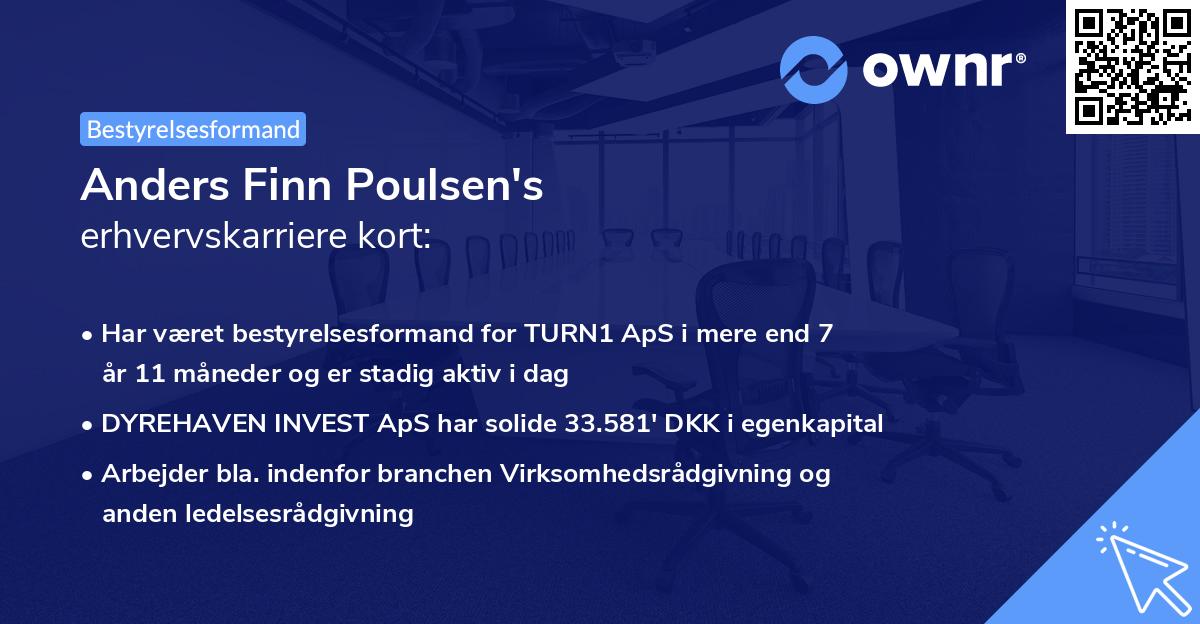 Anders Finn Poulsen's erhvervskarriere kort