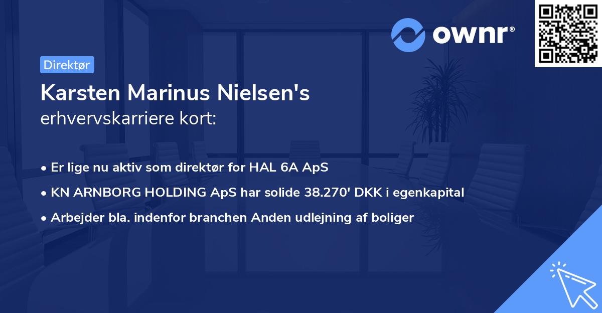 Karsten Marinus Nielsen's erhvervskarriere kort