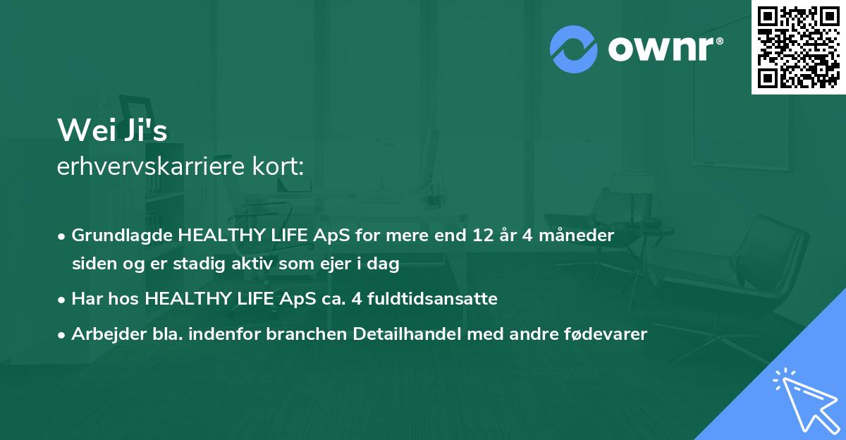 Wei Ji's erhvervskarriere kort