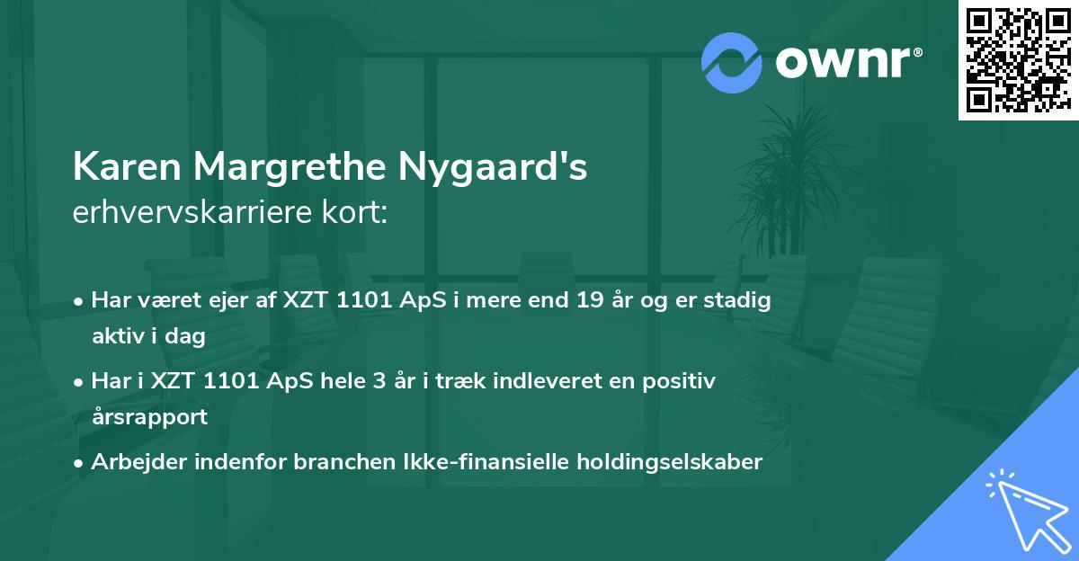 Karen Margrethe Nygaard's erhvervskarriere kort