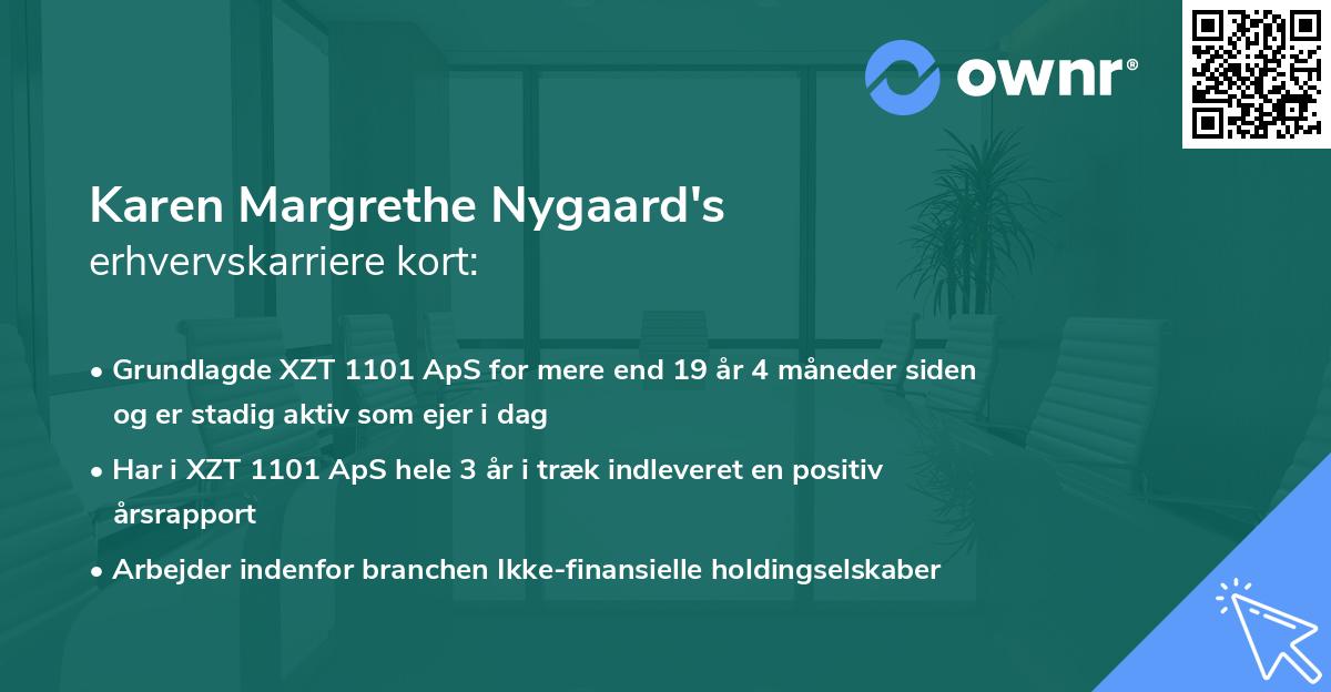 Karen Margrethe Nygaard's erhvervskarriere kort