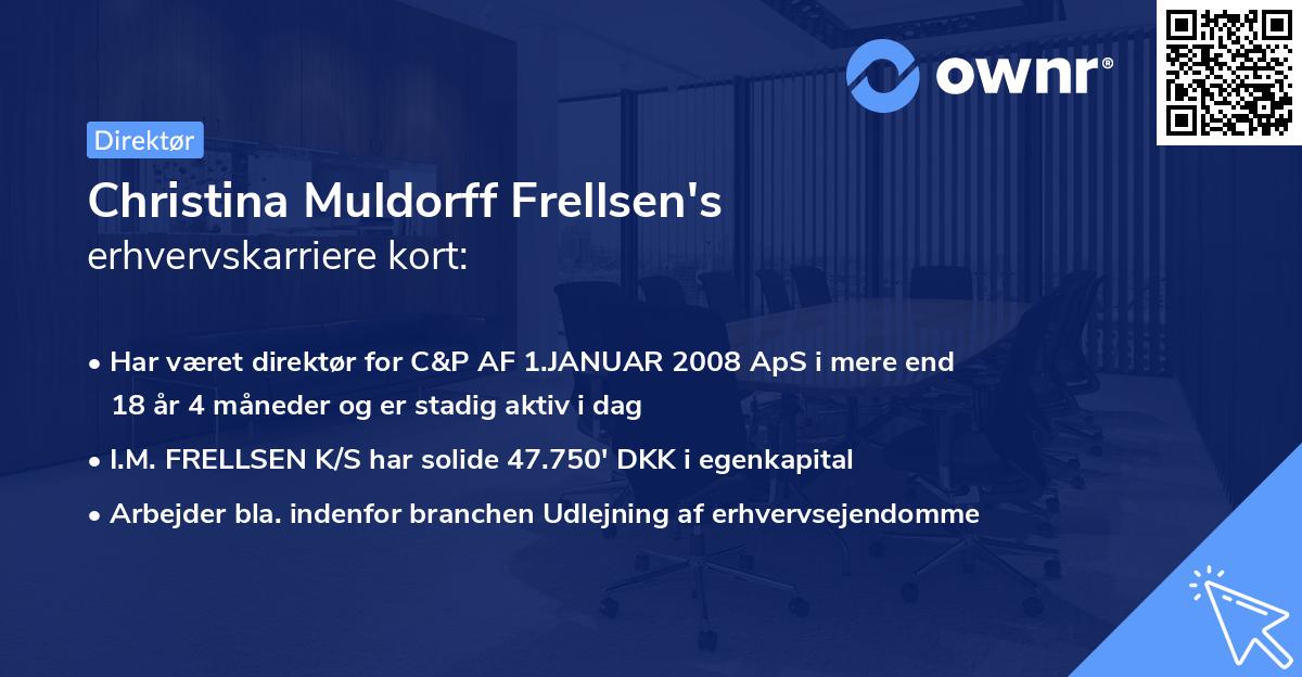 Christina Muldorff Frellsen's erhvervskarriere kort
