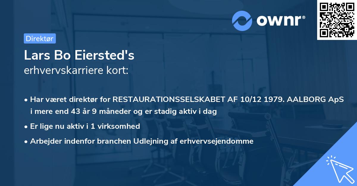 Lars Bo Eiersted's erhvervskarriere kort