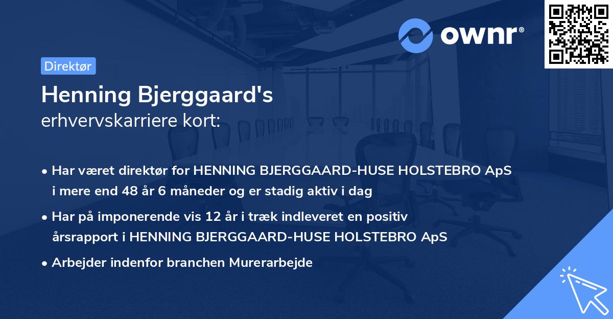 Henning Bjerggaard's erhvervskarriere kort