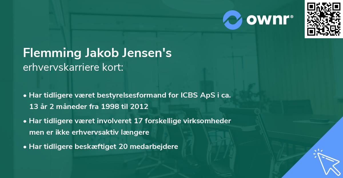 Flemming Jakob Jensen's erhvervskarriere kort