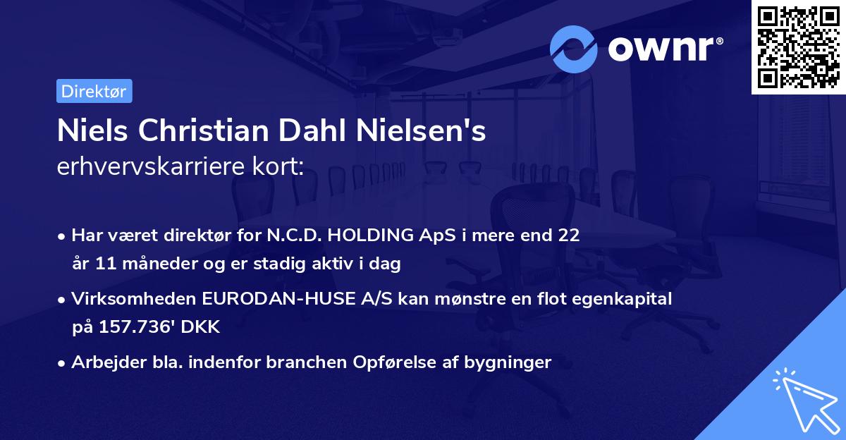 Niels Christian Dahl Nielsen's erhvervskarriere kort