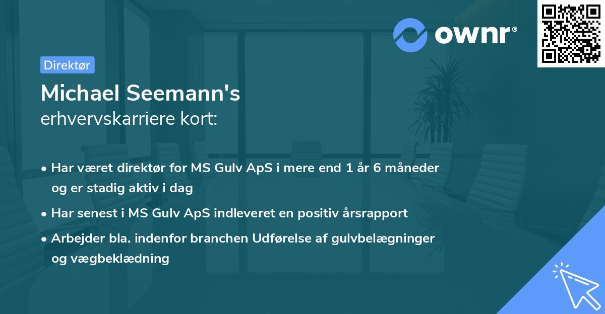 Michael Seemann's erhvervskarriere kort