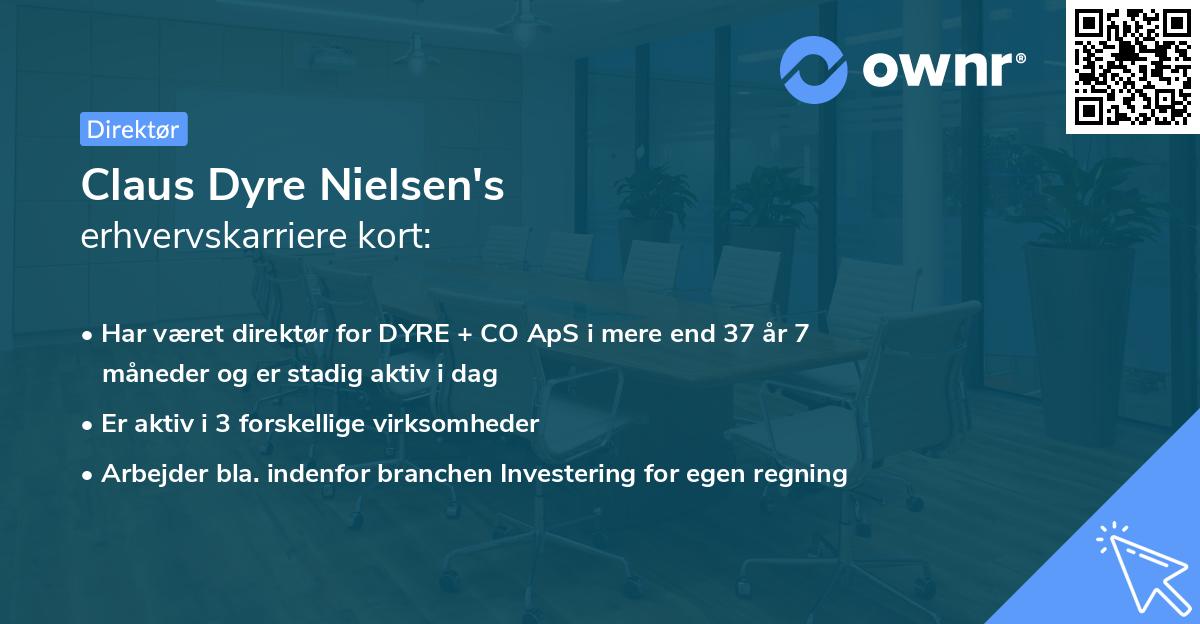 Claus Dyre Nielsen's erhvervskarriere kort