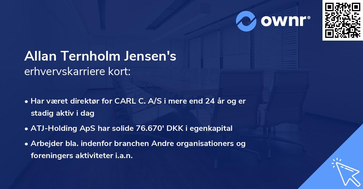 Allan Ternholm Jensen's erhvervskarriere kort