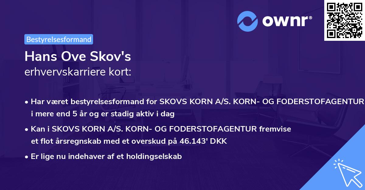 Hans Ove Skov's erhvervskarriere kort