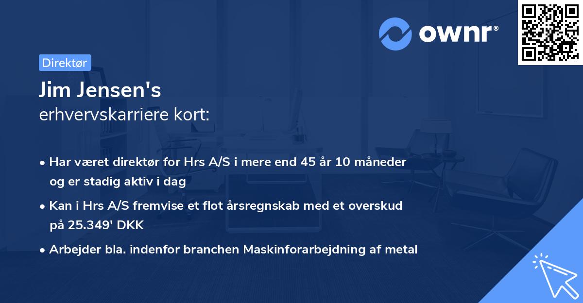 Jim Jensen's erhvervskarriere kort