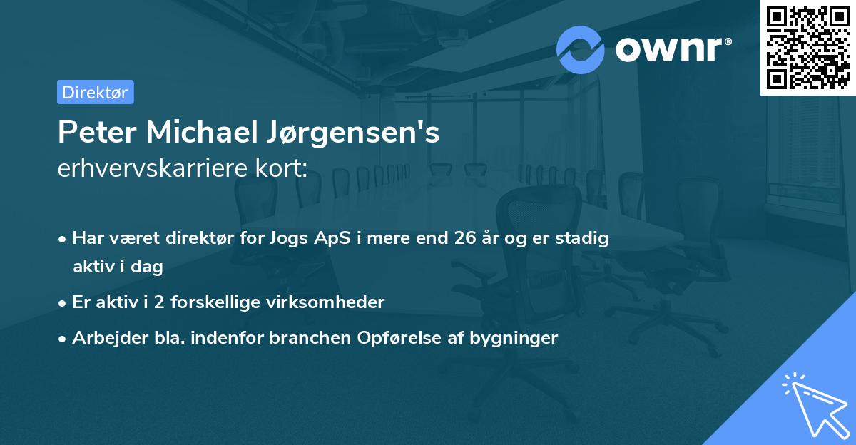 Peter Michael Jørgensen's erhvervskarriere kort
