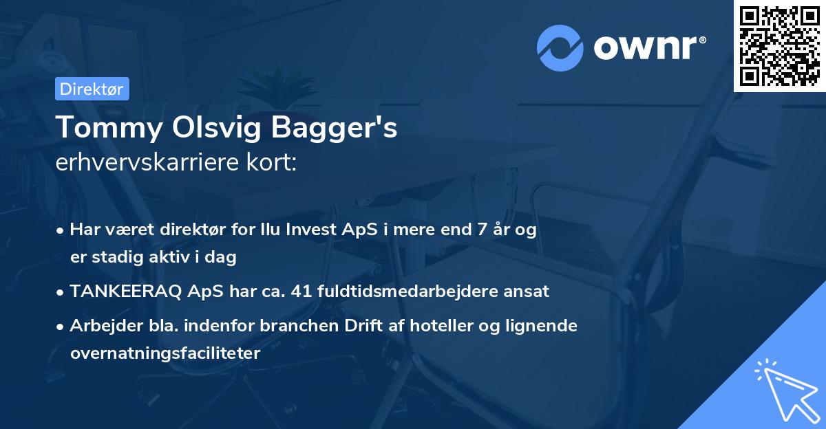 Tommy Olsvig Bagger's erhvervskarriere kort