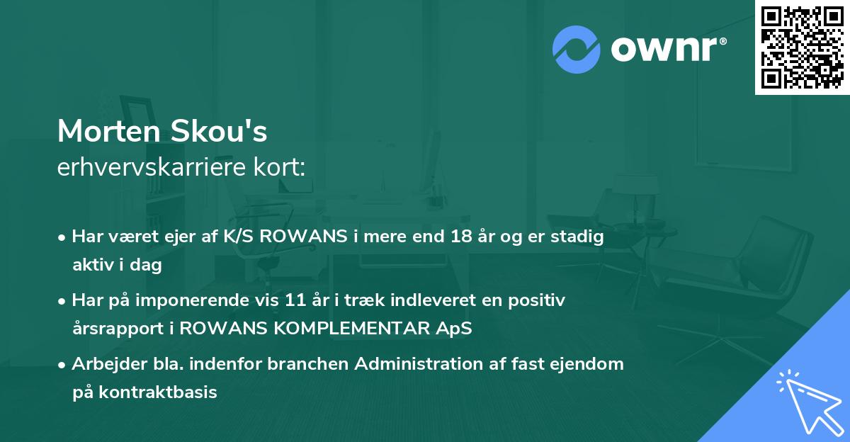 Morten Skou's erhvervskarriere kort