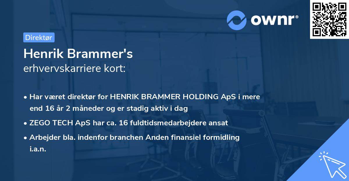 Henrik Brammer's erhvervskarriere kort