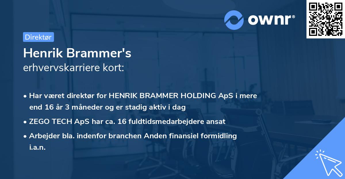 Henrik Brammer's erhvervskarriere kort