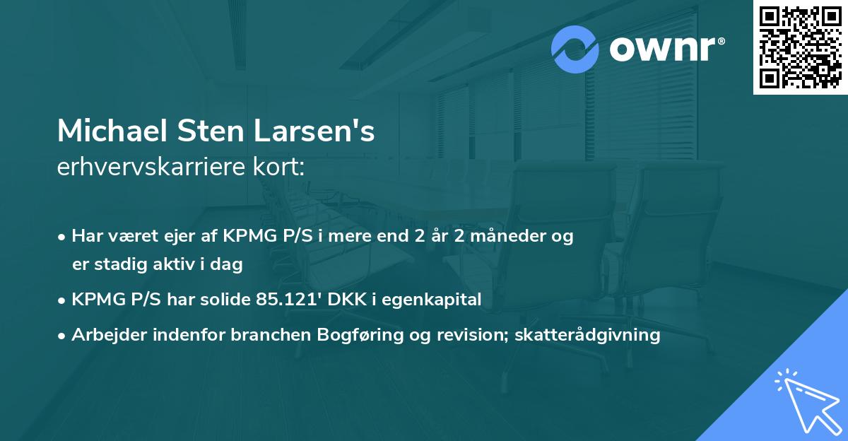 Michael Sten Larsen's erhvervskarriere kort