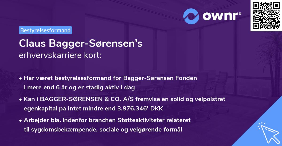 Claus Bagger-Sørensen's erhvervskarriere kort