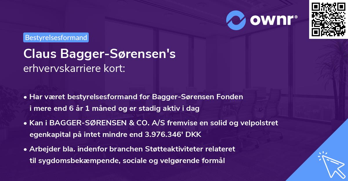 Claus Bagger-Sørensen's erhvervskarriere kort