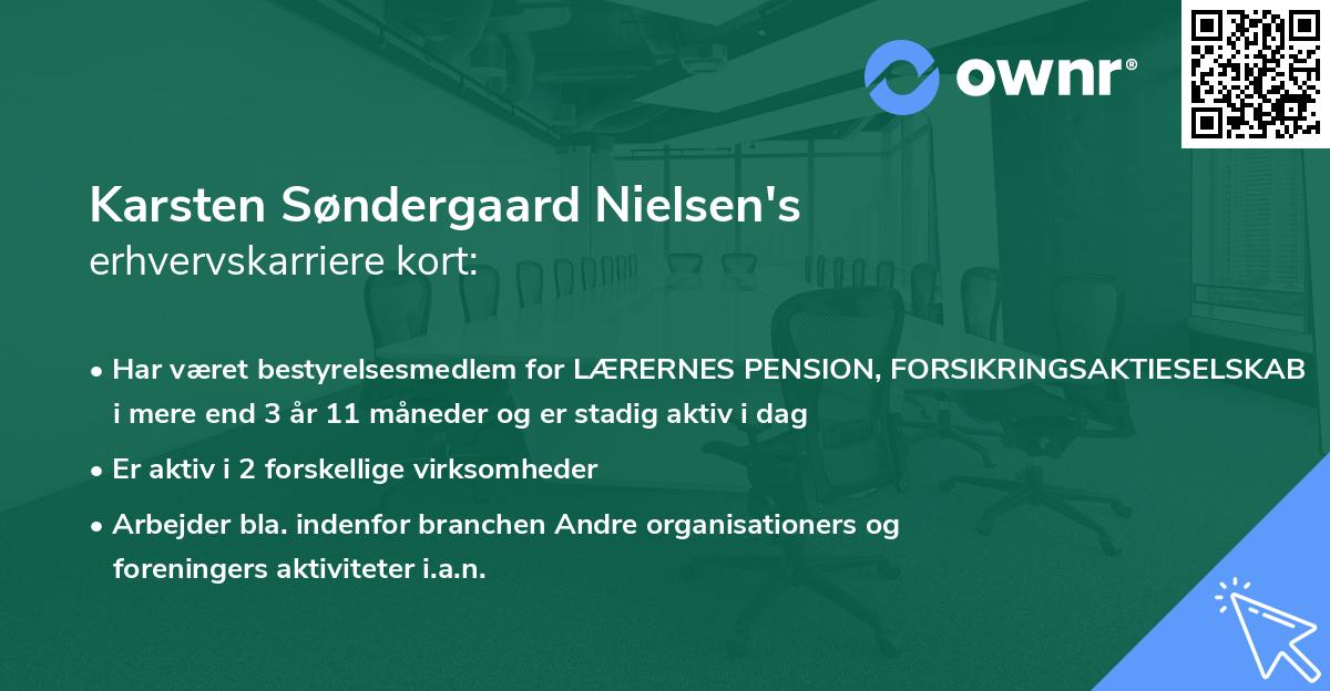 Karsten Søndergaard Nielsen's erhvervskarriere kort