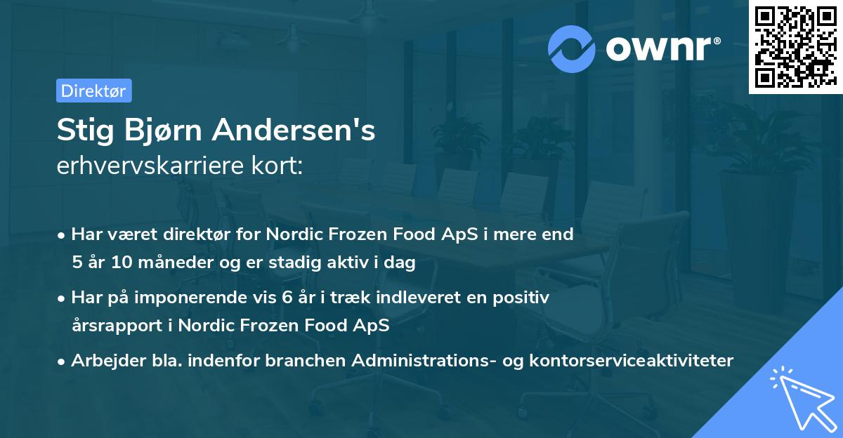 Stig Bjørn Andersen's erhvervskarriere kort