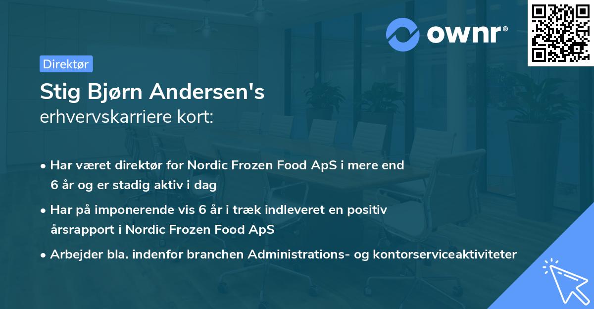 Stig Bjørn Andersen's erhvervskarriere kort