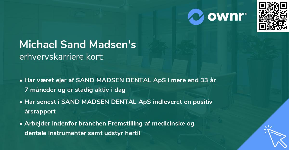 Michael Sand Madsen's erhvervskarriere kort