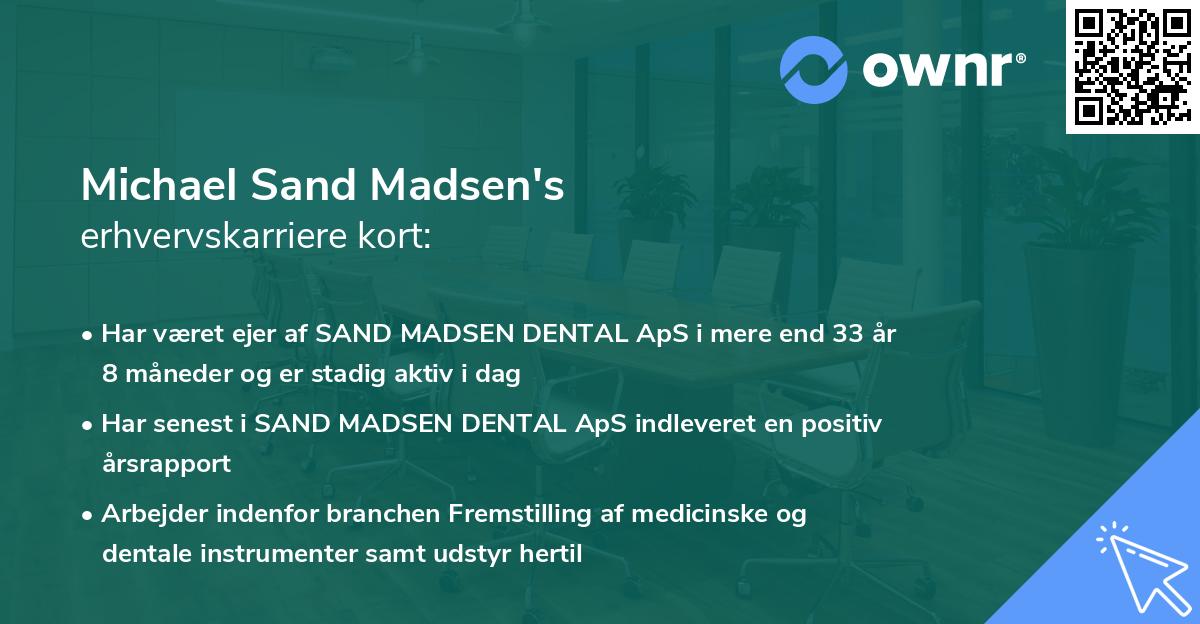 Michael Sand Madsen's erhvervskarriere kort