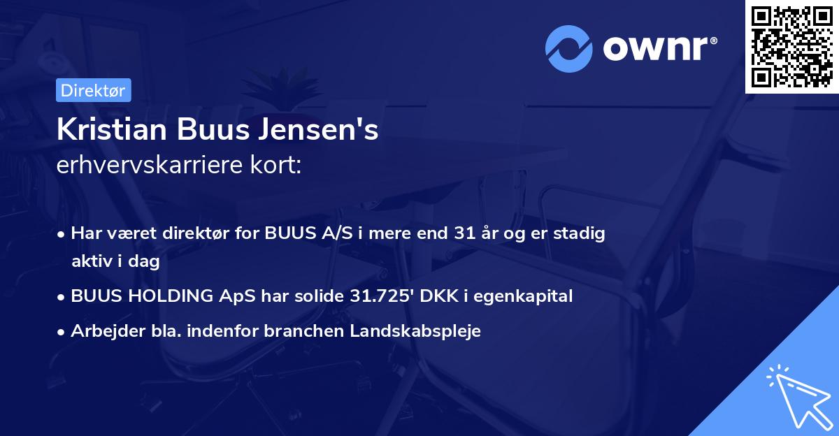 Kristian Buus Jensen's erhvervskarriere kort