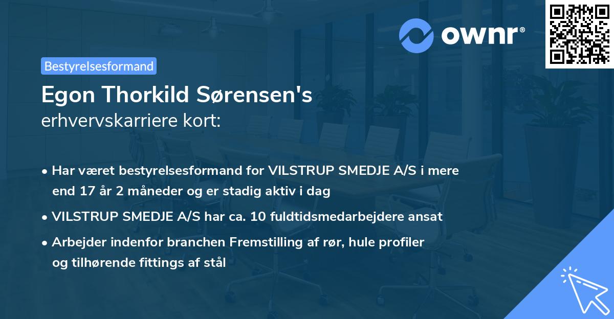 Egon Thorkild Sørensen's erhvervskarriere kort