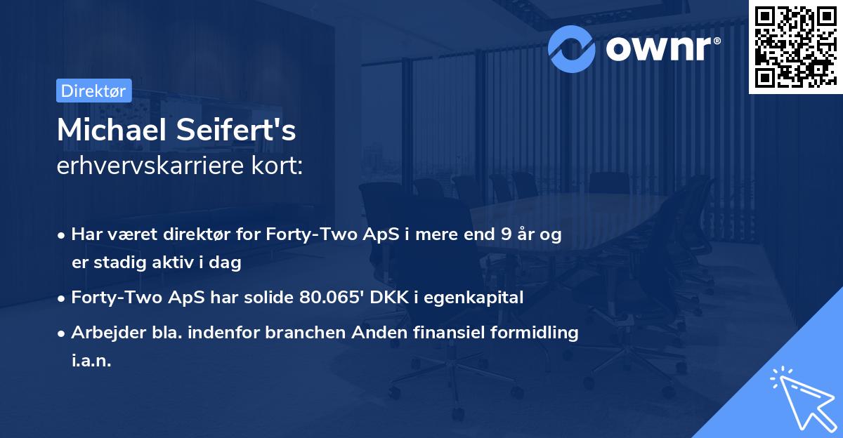 Michael Seifert's erhvervskarriere kort