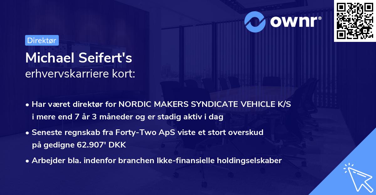 Michael Seifert's erhvervskarriere kort