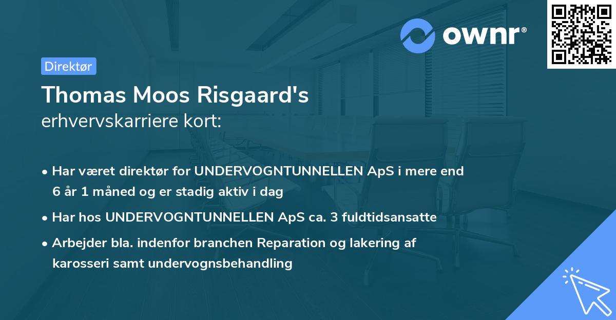 Thomas Moos Risgaard's erhvervskarriere kort