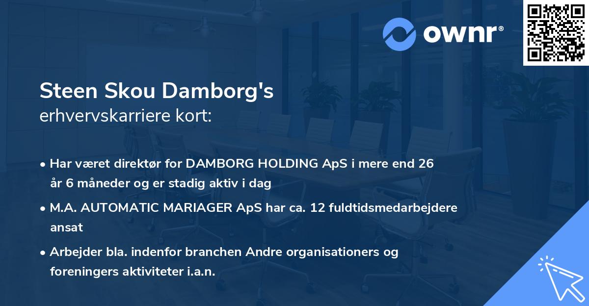 Steen Skou Damborg's erhvervskarriere kort