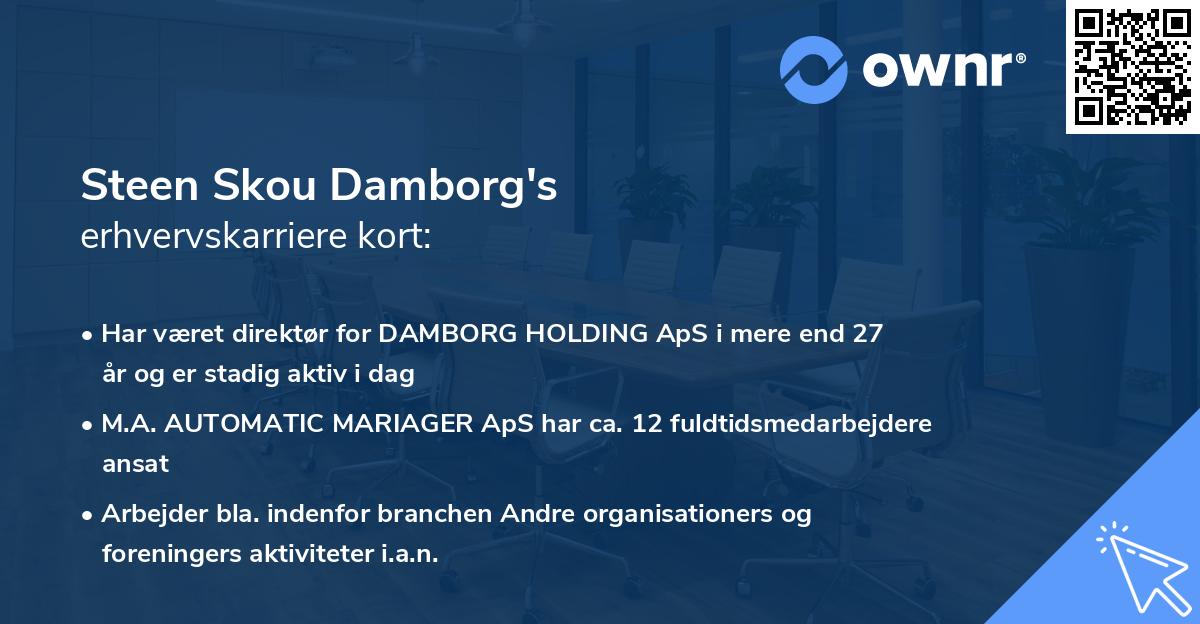 Steen Skou Damborg's erhvervskarriere kort