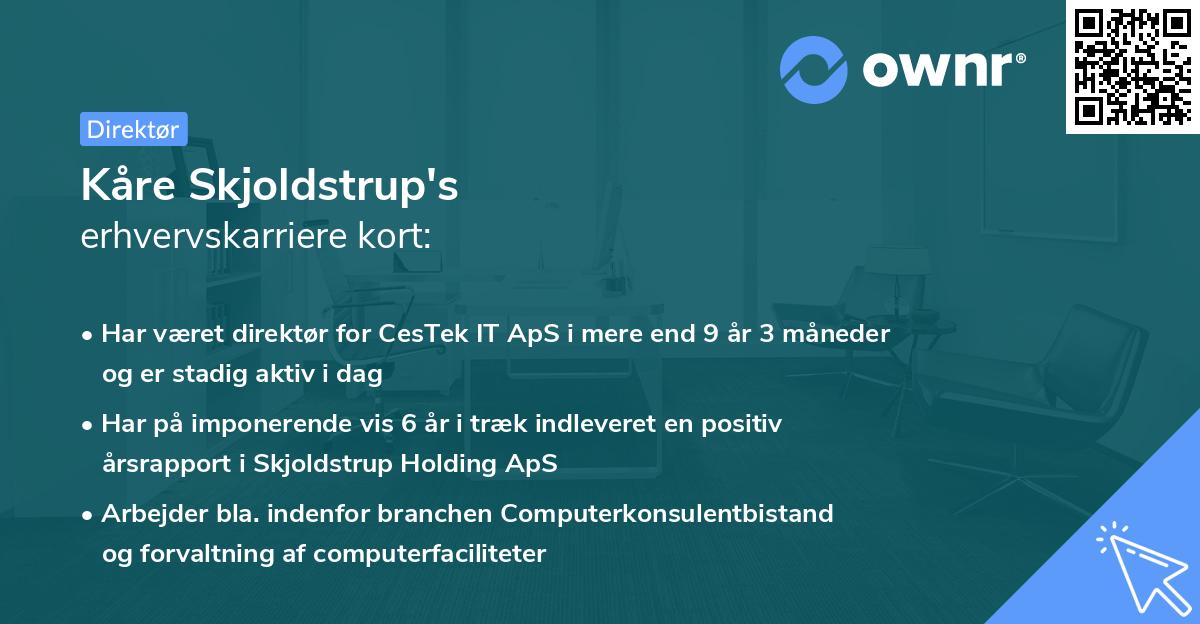 Kåre Skjoldstrup's erhvervskarriere kort