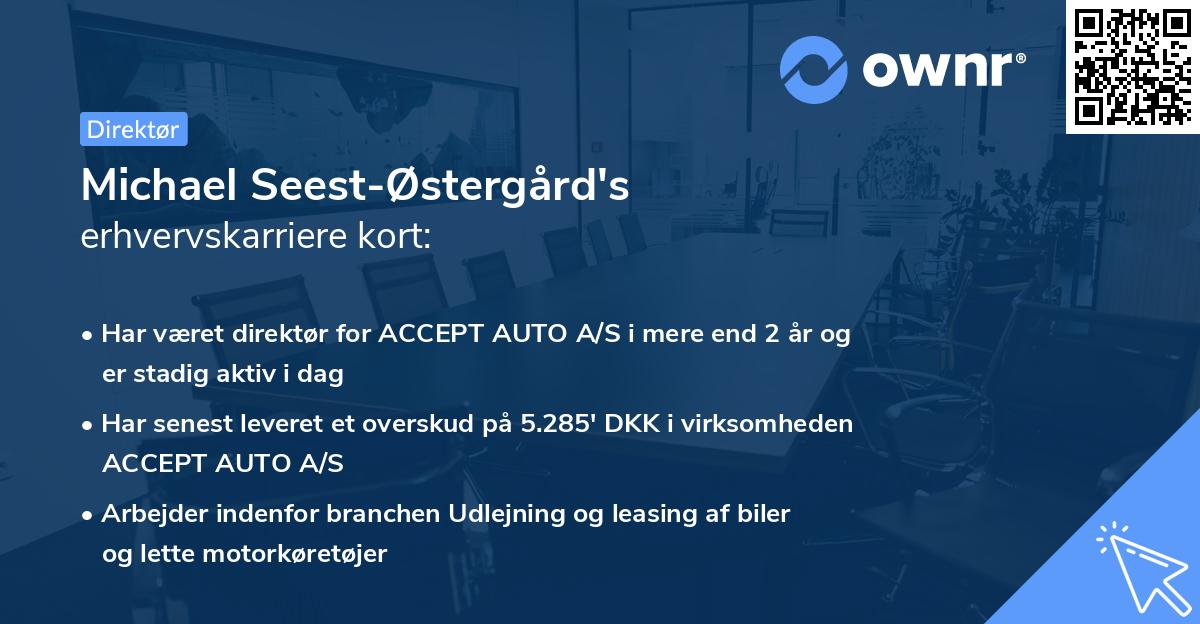 Michael Seest-Østergård's erhvervskarriere kort