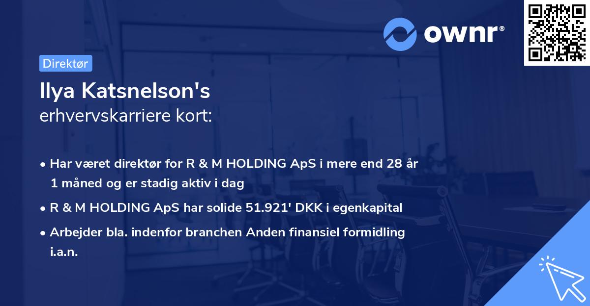 Ilya Katsnelson's erhvervskarriere kort