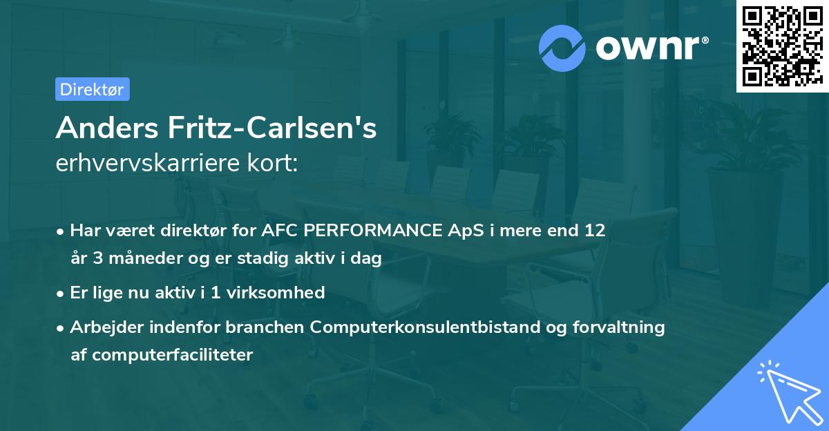 Anders Fritz-Carlsen's erhvervskarriere kort