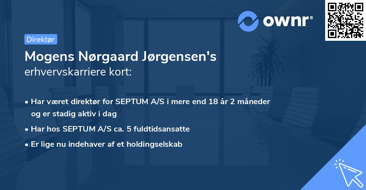 Mogens Nørgaard Jørgensen's erhvervskarriere kort