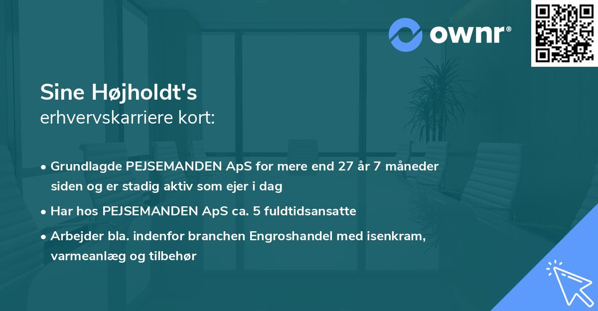 Sine Højholdt's erhvervskarriere kort