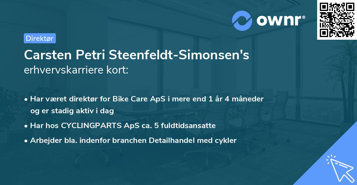 Carsten Petri Steenfeldt-Simonsen's erhvervskarriere kort