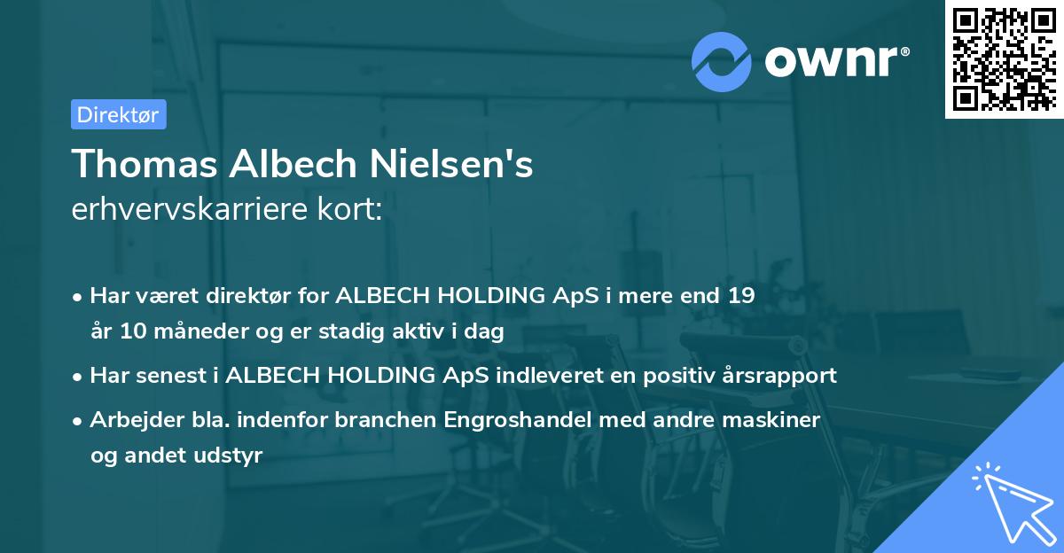 Thomas Albech Nielsen's erhvervskarriere kort