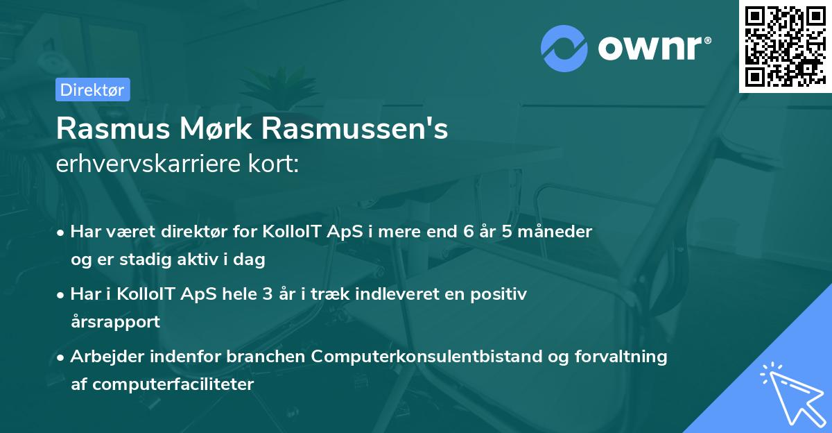 Rasmus Mørk Rasmussen's erhvervskarriere kort